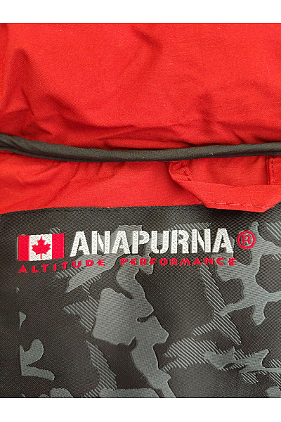 ANAPURNA Červená prošívaná zimní dlouhá bunda s kapucí a páskem Vel. S | ANAPURNA | obrázek 10
