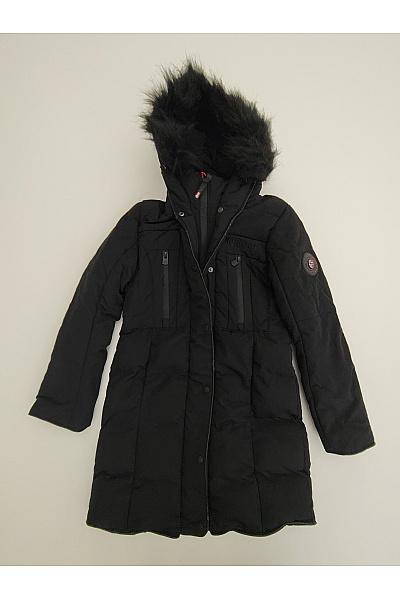 Geographical Norway Dívčí černá zimní prošívaná bunda s kapucí Vel. EU 12:Y | Geographical Norway | obrázek 2