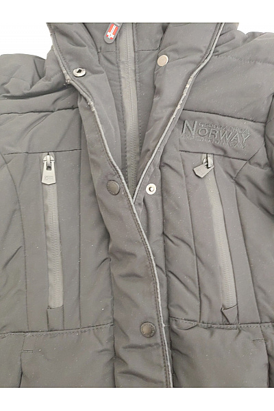 Geographical Norway Dívčí černá zimní prošívaná bunda s kapucí Vel. EU 12:Y | Geographical Norway | obrázek 4