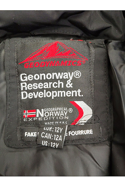 Geographical Norway Dívčí černá zimní prošívaná bunda s kapucí Vel. EU 12:Y | Geographical Norway | obrázek 8