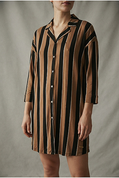 CYELL Dámská Pruhovaná Košilka Oversized Smart Casual Velikost EU 44