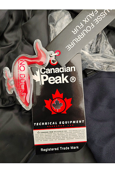 Canadian-peak Černá dámská zimní parka s kapucí a kožešinou | canadian-peak | obrázek 8