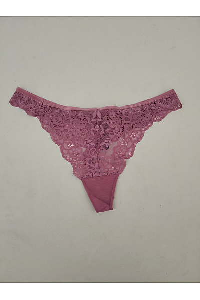 La Senza Růžové Krajkové Tanga Luxusní Velikost XL/TG