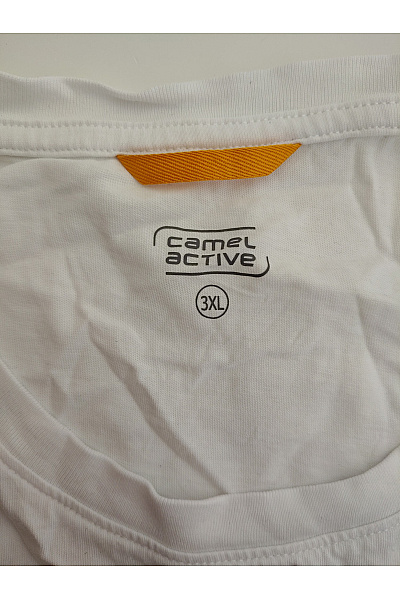 Camel active Pánské bílé basic tričko s krátkým rukávem a kulatým výstřihem Velikost 3XL | camel active | obrázek 5