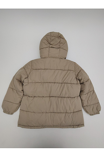 JDY Béžová prošívaná puffer bunda s kapucí Vel. XL | JDY | obrázek 6