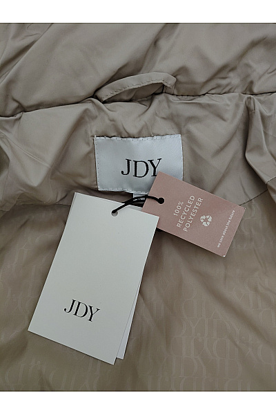 JDY Béžová prošívaná puffer bunda s kapucí Vel. XL | JDY | obrázek 8