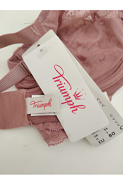 TRIUMPH Růžová krajková kosticová podprsenka s měkkými košíčky Vel. EU 80C | TRIUMPH | obrázek 10