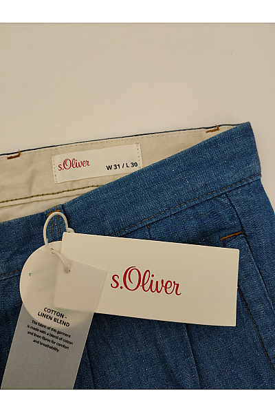 S.OLIVER Dámské bavlněné modré džíny rovné klasické Velikost W 31 / L 30 | s.OLIVER | obrázek 6