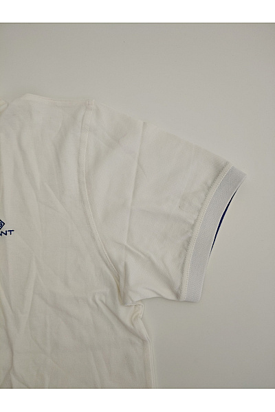 GANT Bílé bavlněné polo tričko s krátkým rukávem Vel. XXXL | GANT | obrázek 4