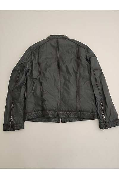 MILESTONE Pánská kožená bunda biker se zipem Vel. EU 50 | MILESTONE | obrázek 5