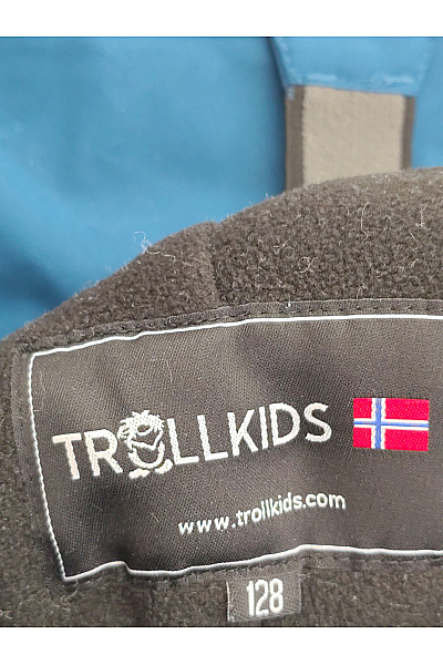 TROLLKIDS Modré outdoorové dětské lyžařské kalhoty se šlemi Vel. EU 128 | TROLLKIDS | obrázek 7