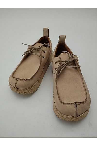 Comfortfusse Béžové dámské polobotky na platformě šněrovací vycházkové Velikost EU 39 | Comfortfusse | obrázek 3