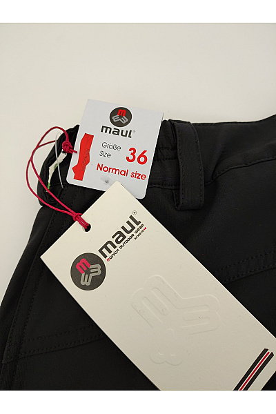 MAUL SPORTS Dámské černé softshellové sportovní kalhoty na hory Velikost DE 36 | MAUL SPORTS | obrázek 5