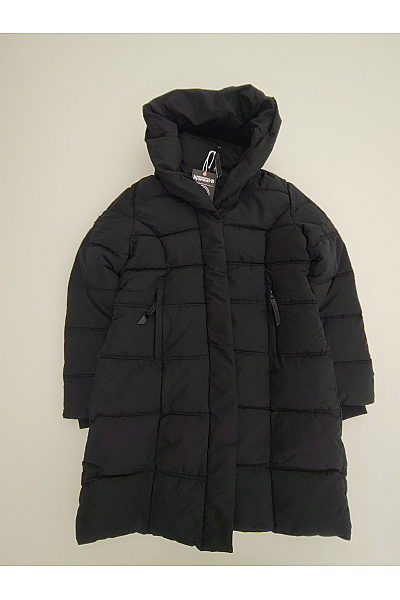 Geographical Norway Černá dlouhá prošívaná zimní bunda s kapucí Vel. M | Geographical Norway | obrázek 2