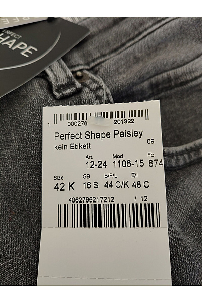 TONI Dámské šedé bavlněné džíny s výšivkou a kamínky Vel. 42 | TONI | obrázek 6