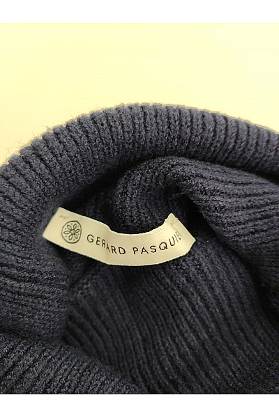Gerard Pasquier Modrý dámský oversized rolák pletený pulovr Velikost XL | Gerard Pasquier | obrázek 6
