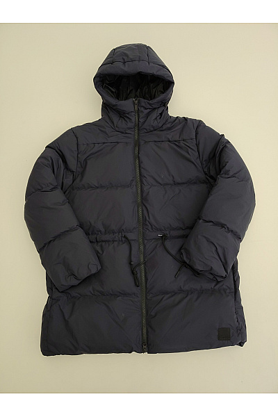 Jack Wolfskin Černá Prošívaná Zimní Bunda S Kapucí A Stahováním V Pase Vel. M