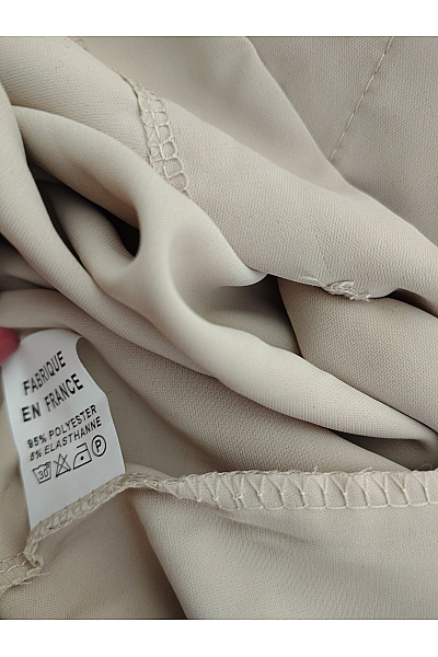 Béžová dámská košile s dlouhým rukávem ležérní prodloužená Velikost XXL | Unimoda | obrázek 4