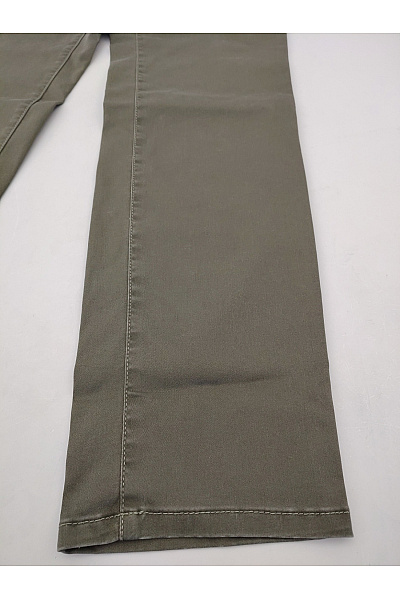 TONI Dámské bavlněné chinos kalhoty khaki rovné | TONI | obrázek 3