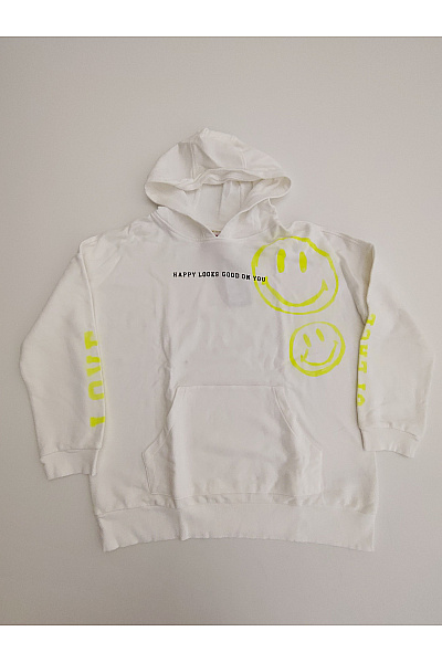 LIEBLINGSSTÜCK Bílá bavlněná oversized mikina s kapucí a potiskem Vel. EU M | LIEBLINGSSTÜCK | obrázek 2