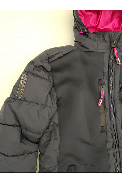 Geographical Norway Černá dámská zimní prošívaná bunda s kapucí Vel. EU 4/XL | Geographical Norway | obrázek 6