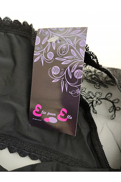 Elie pour Elle Černé luxusní krajkové kalhotky Velikost XL | Elie pour Elle | obrázek 8