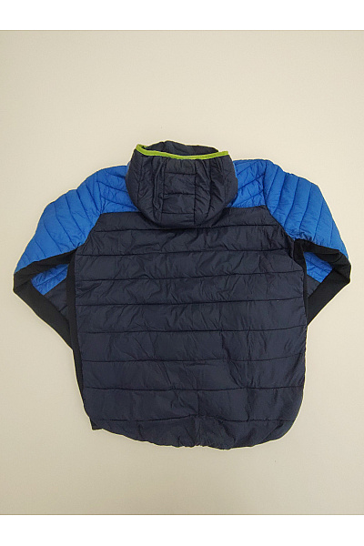Une Hautre Couture Modrá pánská prošívaná sportovní bunda s kapucí na zip Vel. XL | Une Hautre Couture | obrázek 5