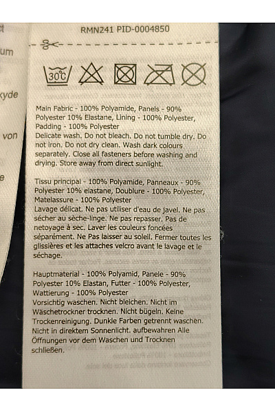 Une Hautre Couture Modrá pánská prošívaná sportovní bunda s kapucí na zip Vel. XL | Une Hautre Couture | obrázek 8