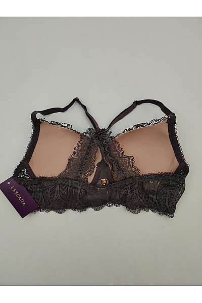 Lasca Černá krajková push-up podprsenka se zapínáním vpředu a překříženými zády Vel. EU 85B | Lasca | obrázek 6