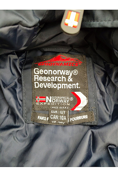 Geographical Norway Dívčí modrá zimní prošívaná bunda s kapucí Velikost EU 10Y | Geographical Norway | obrázek 9