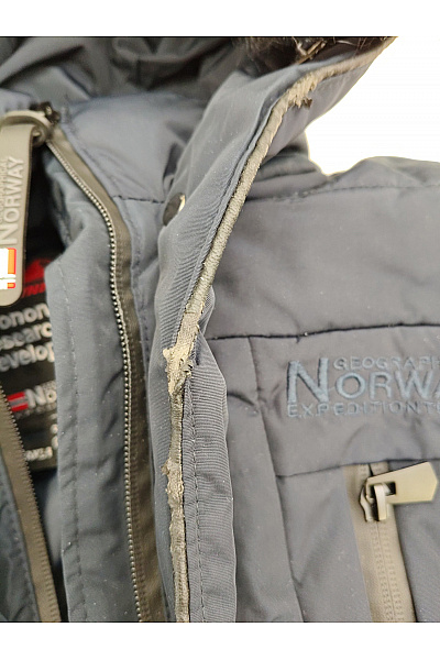 Geographical Norway Dívčí modrá zimní prošívaná bunda s kapucí Velikost EU 10Y | Geographical Norway | obrázek 10