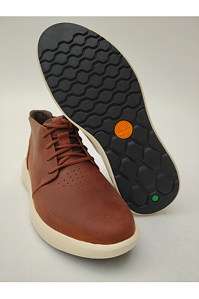 Timberland Hnědé kožené kotníkové šněrovací vycházkové boty | Timberland | obrázek 3