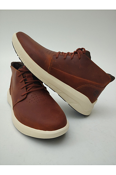 Timberland Hnědé kožené kotníkové šněrovací vycházkové boty | Timberland | obrázek 4