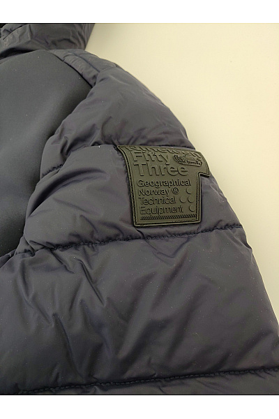 Geographical Norway Černá pánská zimní prošívaná bunda s kapucí a zipem Vel. XL | Geographical Norway | obrázek 3