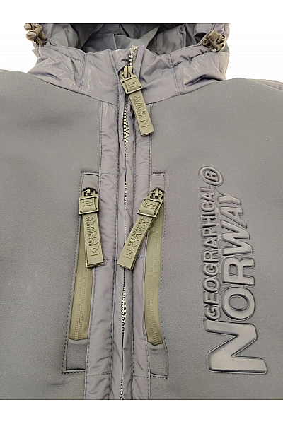 Geographical Norway Černá pánská zimní prošívaná bunda s kapucí a zipem Vel. XL | Geographical Norway | obrázek 5