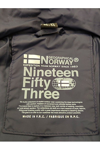 Geographical Norway Černá pánská zimní prošívaná bunda s kapucí a zipem Vel. XL | Geographical Norway | obrázek 8