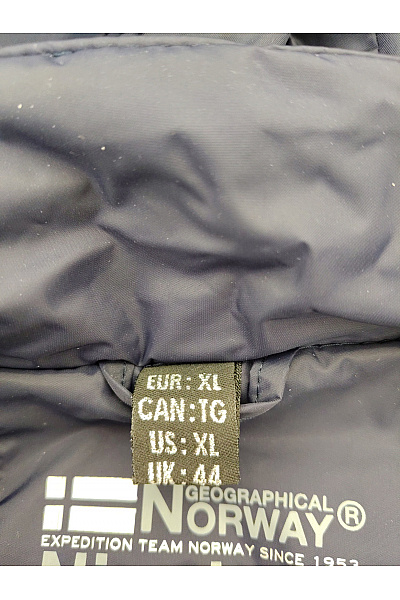 Geographical Norway Černá pánská zimní prošívaná bunda s kapucí a zipem Vel. XL | Geographical Norway | obrázek 9