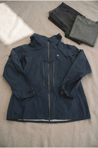 SCHOFFEL Modrá Pánská Funkční Outdoorová Bunda S Kapucí A Zipem Velikost DE 46