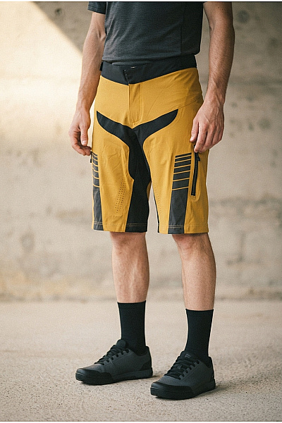 Protective Žluté Sportovní MTB Cyklistické Kraťasy Se Zipem Vel. S