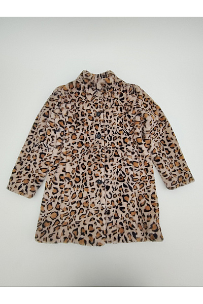 BETTY BARCLAY Dámská Hnědá Leopardí Chlupatá Zimní Bunda Velikost DE 38