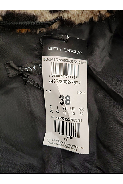 BETTY BARCLAY Dámská hnědá leopardí chlupatá zimní bunda Velikost DE 38 | BETTY BARCLAY | obrázek 8