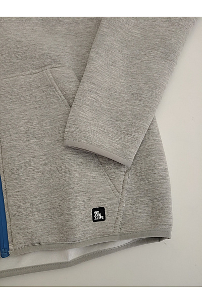Alife and kickin Šedá pánská sportovní mikina na zip s kapucí Velikost MEDIUM | alife and kickin | obrázek 3