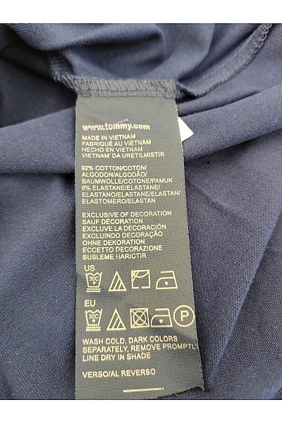 TOMMY HILFIGER Dámské bavlněné tričko s krátkým rukávem a výstřihem do V Vel. XL | TOMMY HILFIGER | obrázek 5