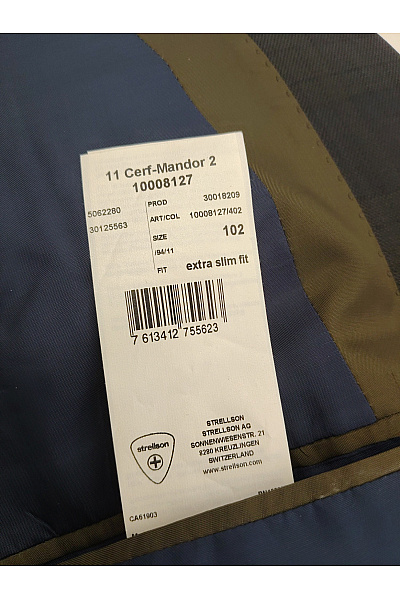 Strellson Pánský vlněný společenský oblek smart casual Vel. EU 102 | Strellson | obrázek 10