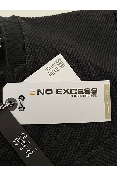 NO EXCESS Černý bavlněný pulovr s kapsou Velikost L | NO EXCESS | obrázek 6