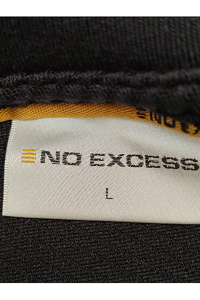 NO EXCESS Černý bavlněný pulovr s kapsou Velikost L | NO EXCESS | obrázek 7