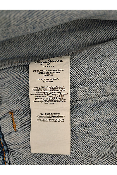 Pepe Jeans Modrá bavlněná džínová bunda krátká jarní Vel. M | Pepe Jeans | obrázek 6