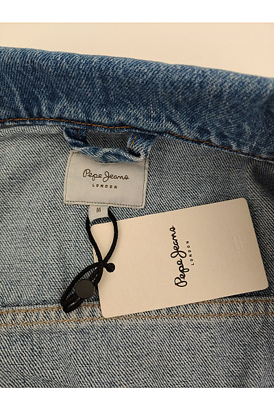 Pepe Jeans Modrá bavlněná džínová bunda krátká jarní Vel. M | Pepe Jeans | obrázek 7