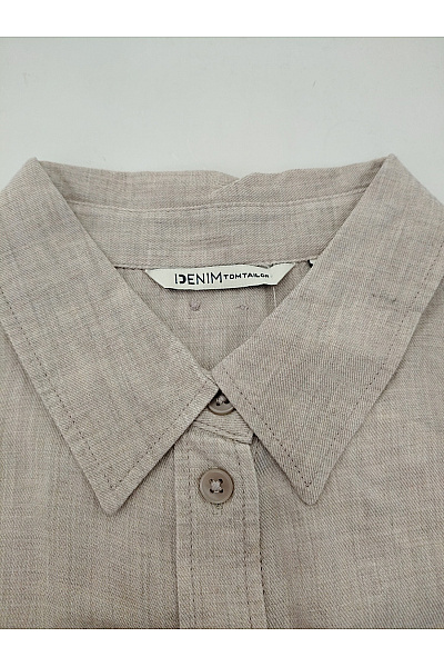 TOM TAILOR Béžová dámská košile s dlouhým rukávem oversized ležérní Vel. S | TOM TAILOR | obrázek 5