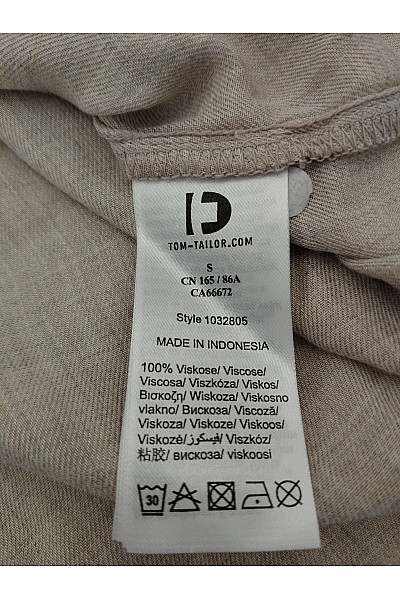 TOM TAILOR Béžová dámská košile s dlouhým rukávem oversized ležérní Vel. S | TOM TAILOR | obrázek 7